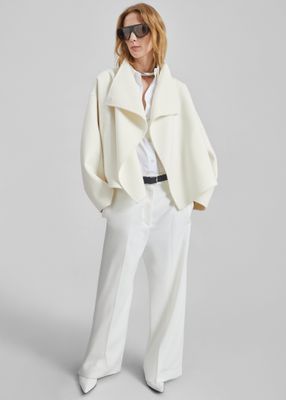 Onelle Wool Short Coat - White