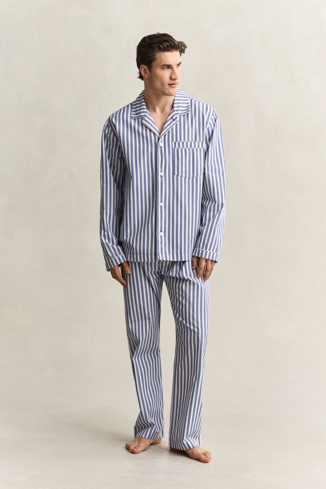 Poplin Pajama Set - COLLEGE BLUE