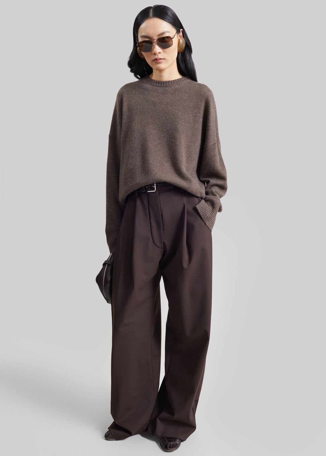TheLatest Billie Wool Trousers - Brown