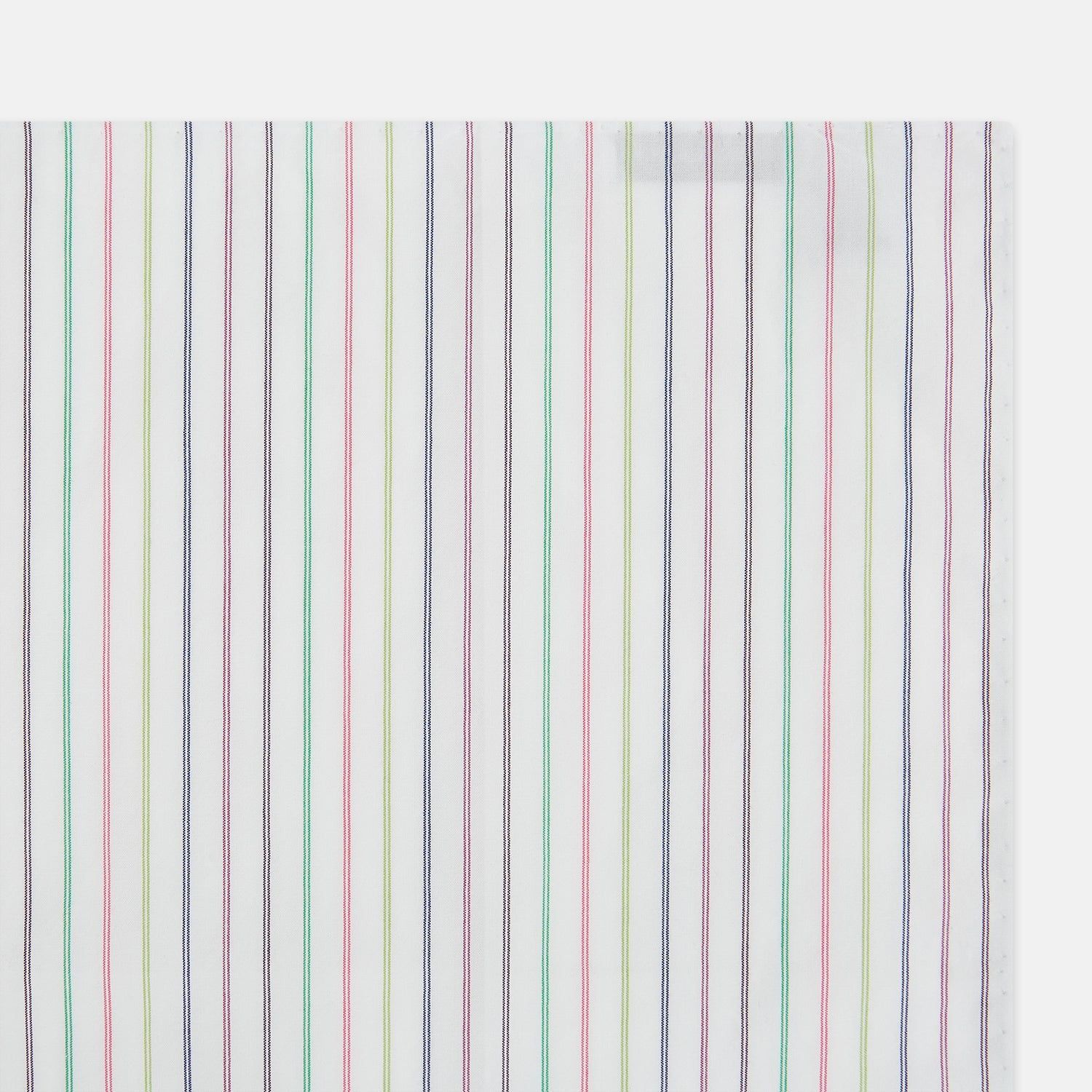 Green Multi Double Pinstripe Hand-rolled Handkerchief