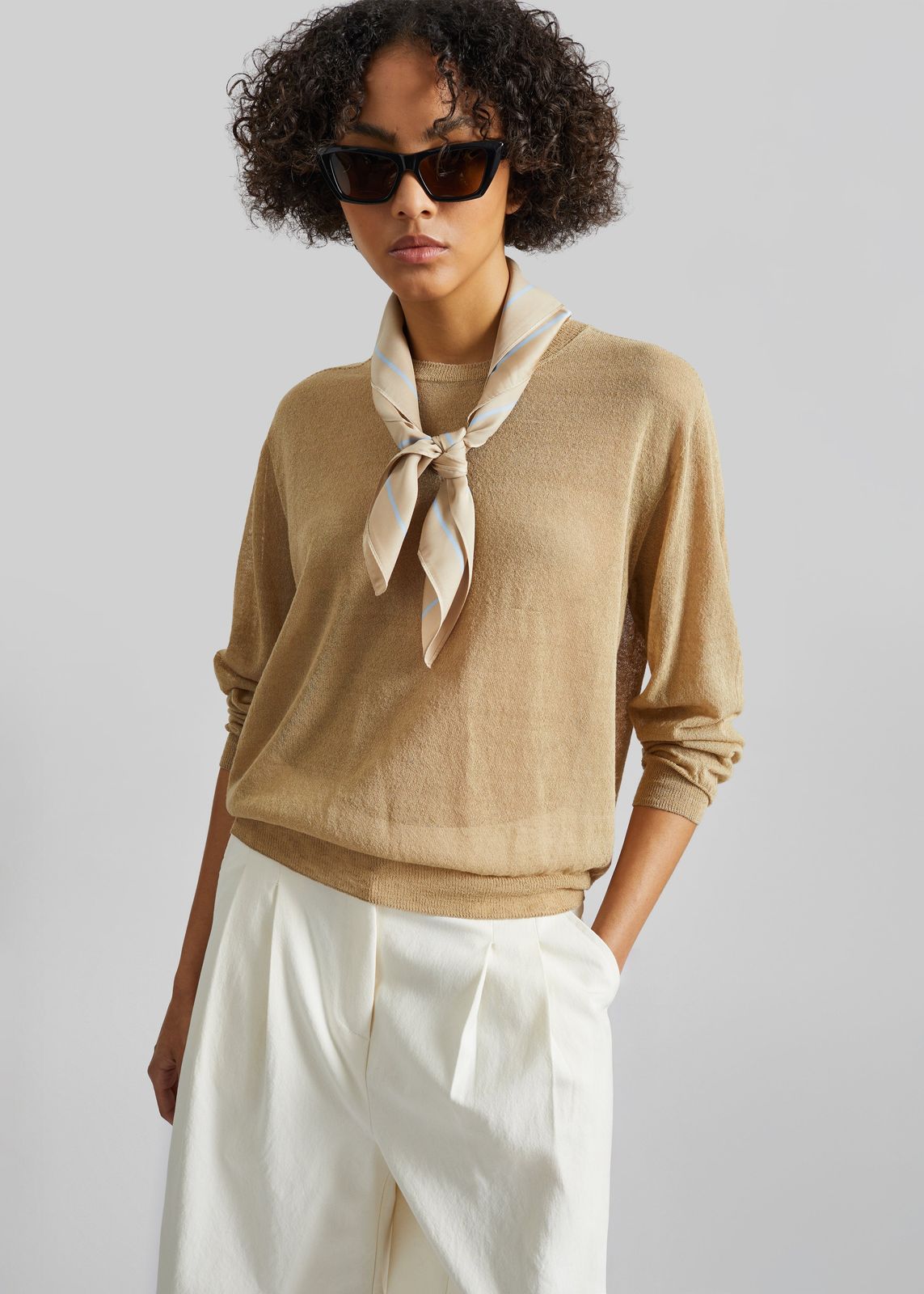 Lerici Square Scarf - Beige