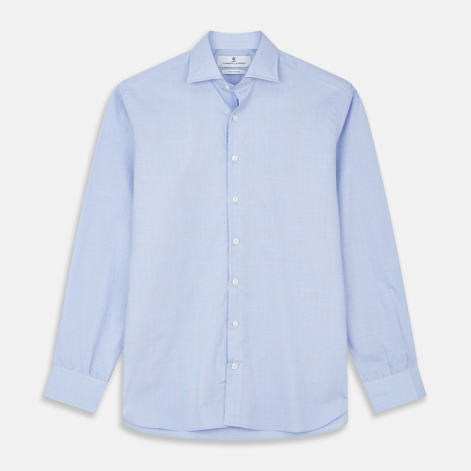 Blue And Pink Prince Of Wales Check Belgravia Shirt