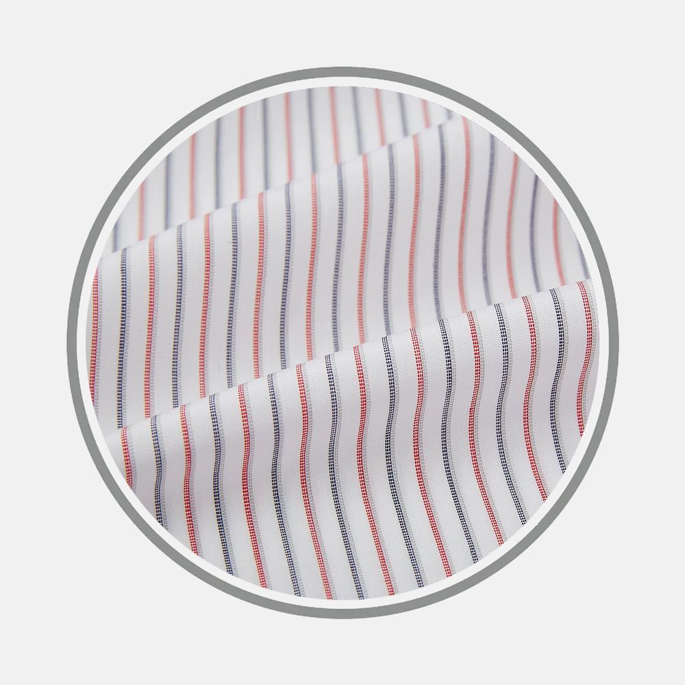 Red And Blue Double Stripe Fabric