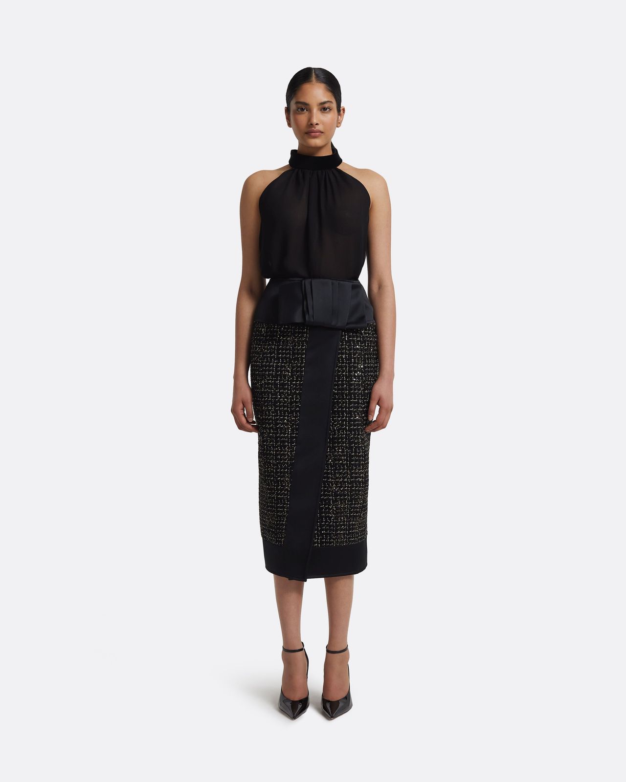 Suki Skirt in Black & Gold