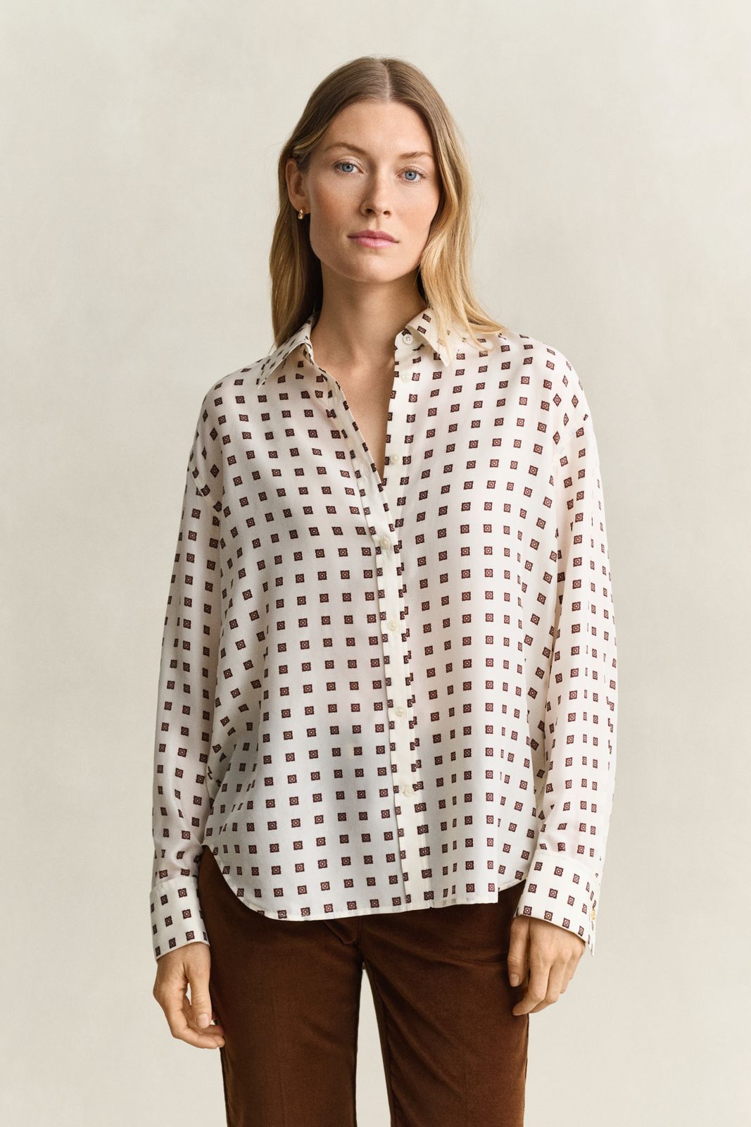 Habotai Silk Blouse - EGGSHELL