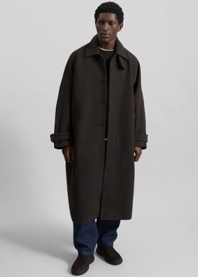 Zach Wool Blend Coat - Brown