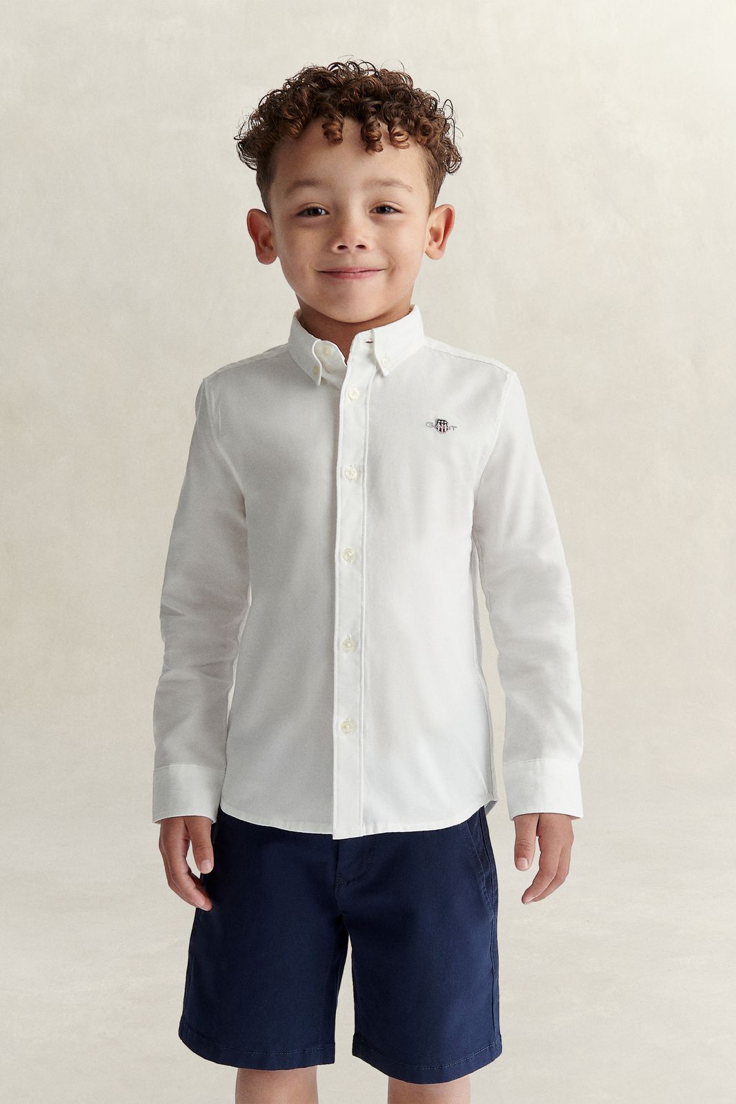 Boys Shield Oxford Shirt - WHITE