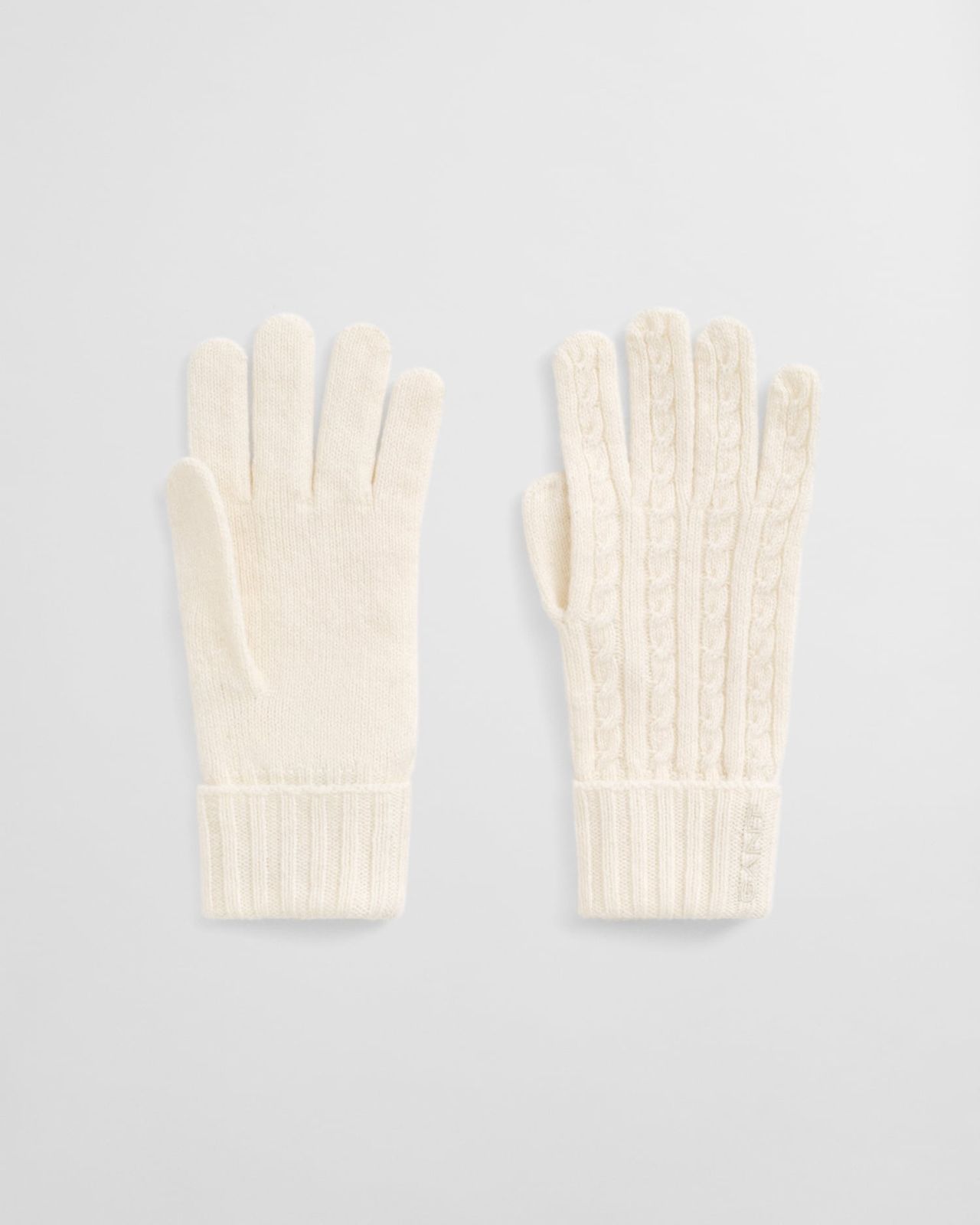 Wool Cable Knit Gloves - DEEP BROWN