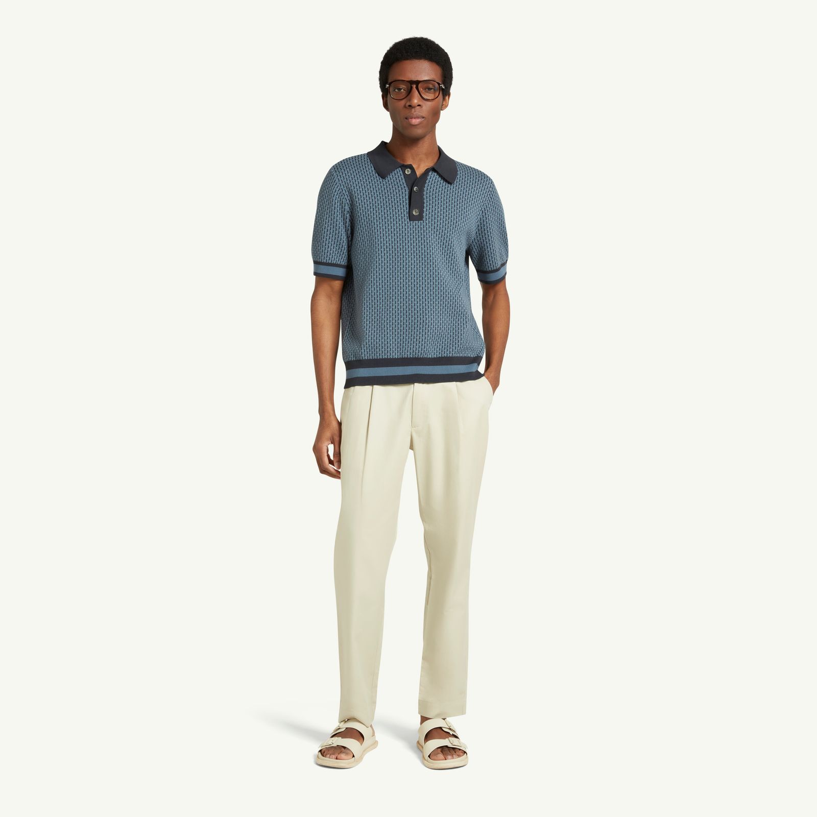 Cosmo Geo Quinn Polo - Navy