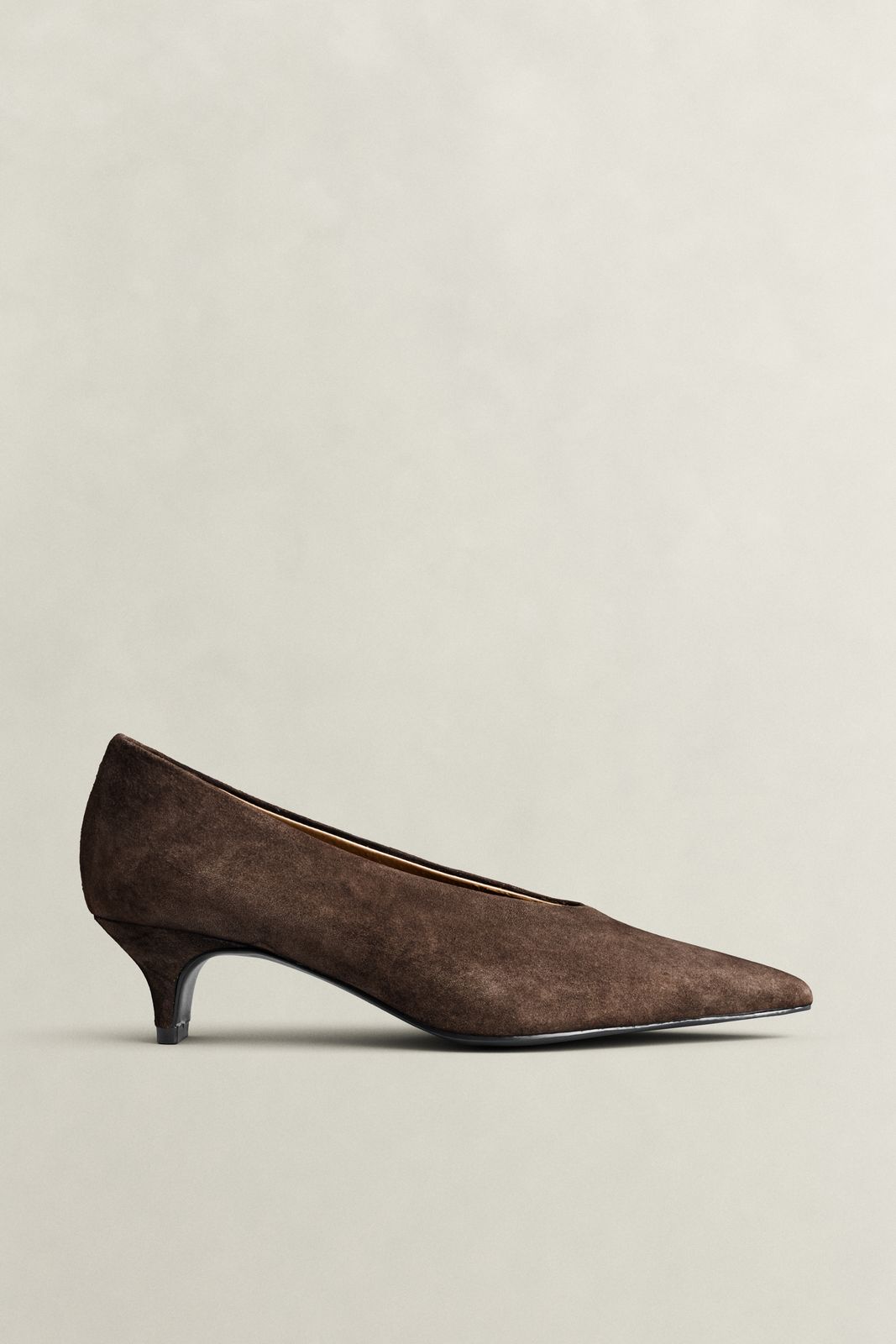 Tillbye Pointed Suede Heels - WEATHERED BROWN