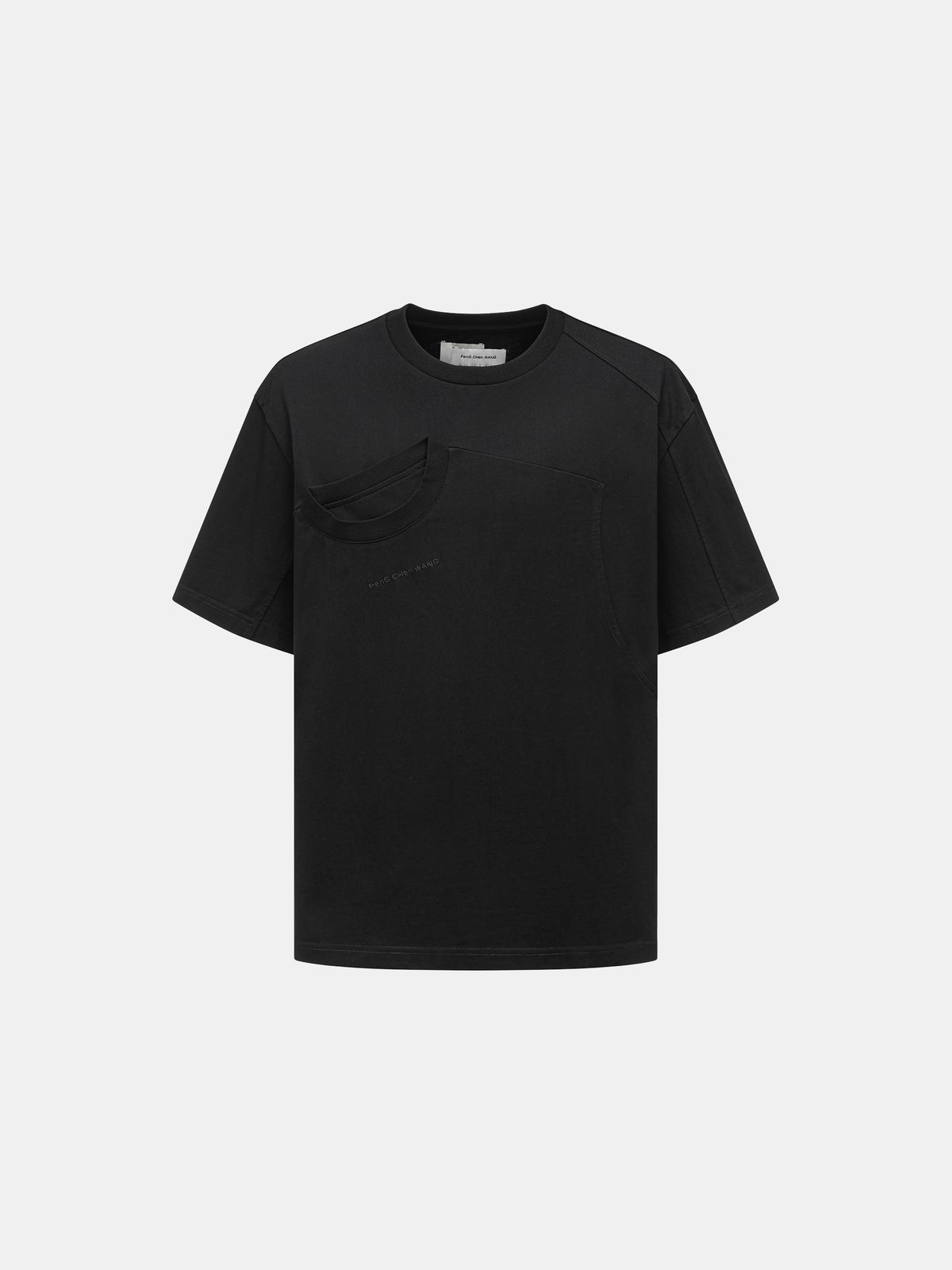 BLACK DECONSTRUCTED 2-IN-1 TEE