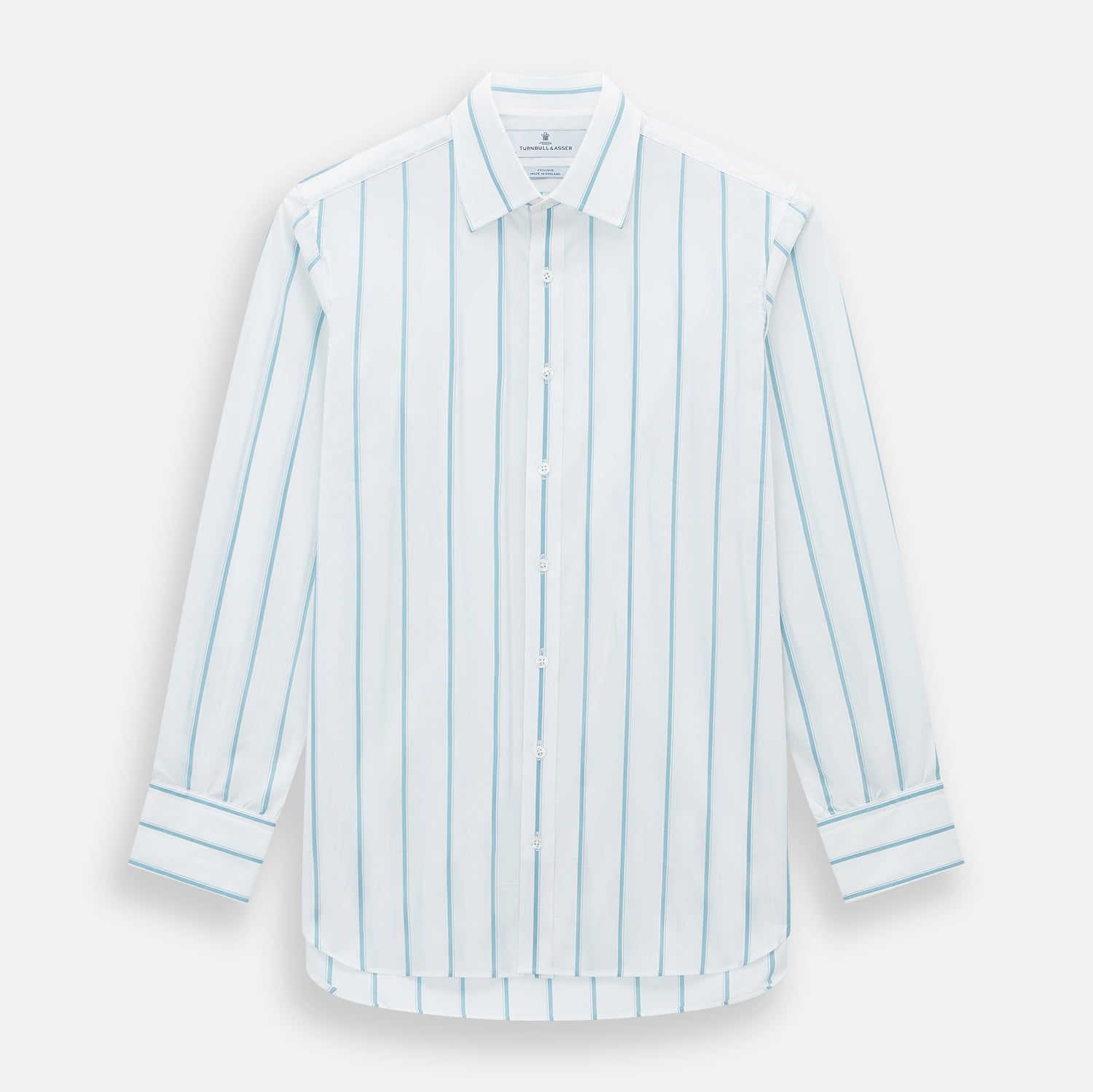 Turquoise Track Stripe Mayfair Shirt