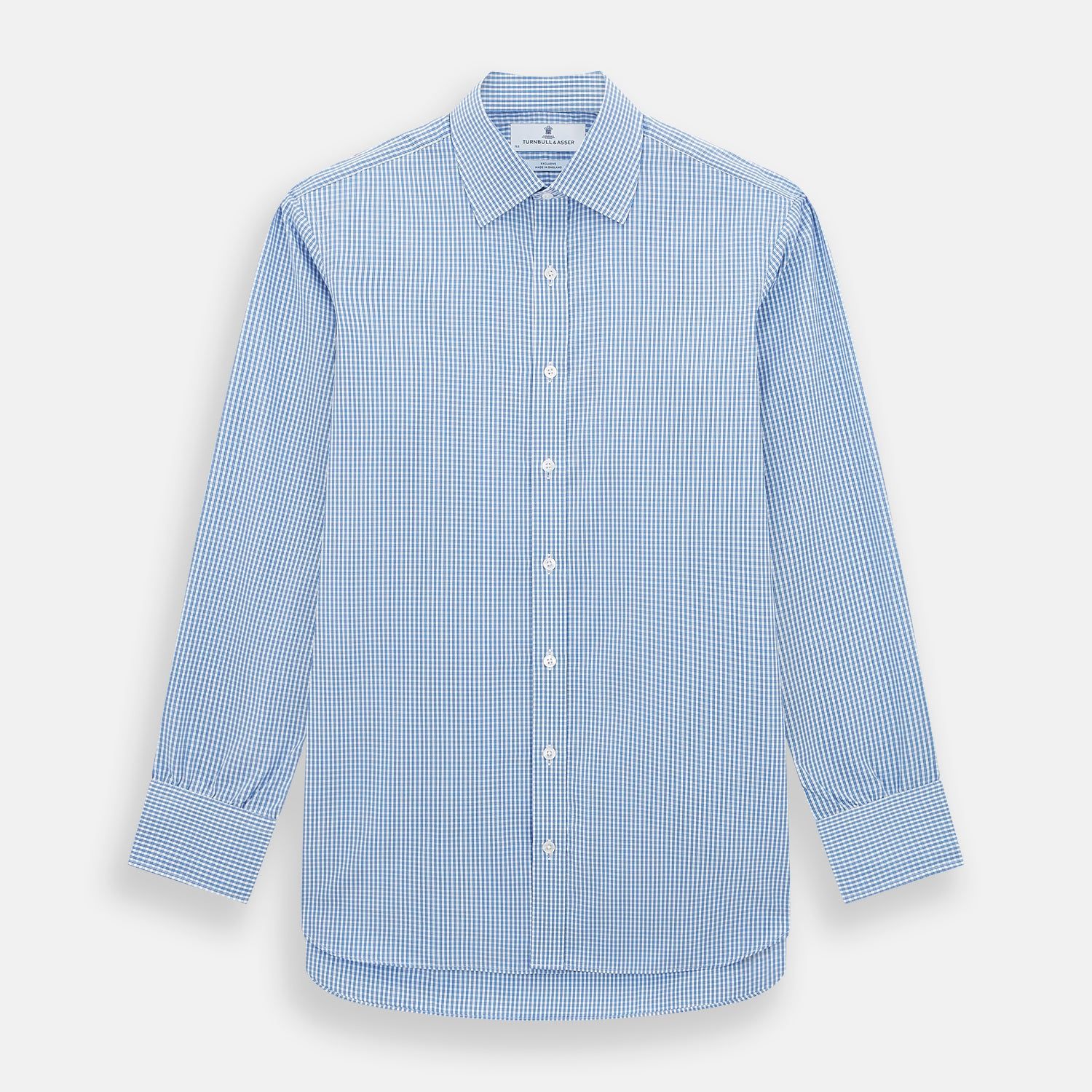 Blue Multi Micro Check Mayfair Shirt