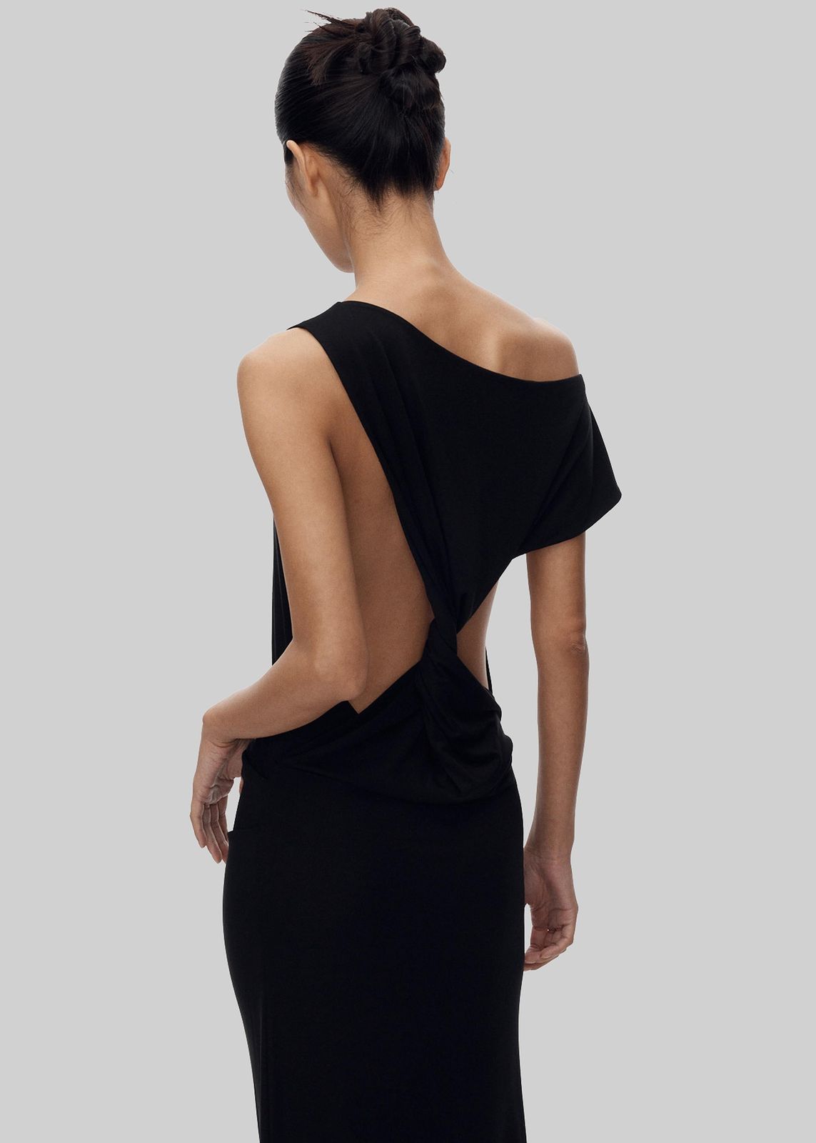 Varena Twisted Cut-Out Maxi Dress - Black