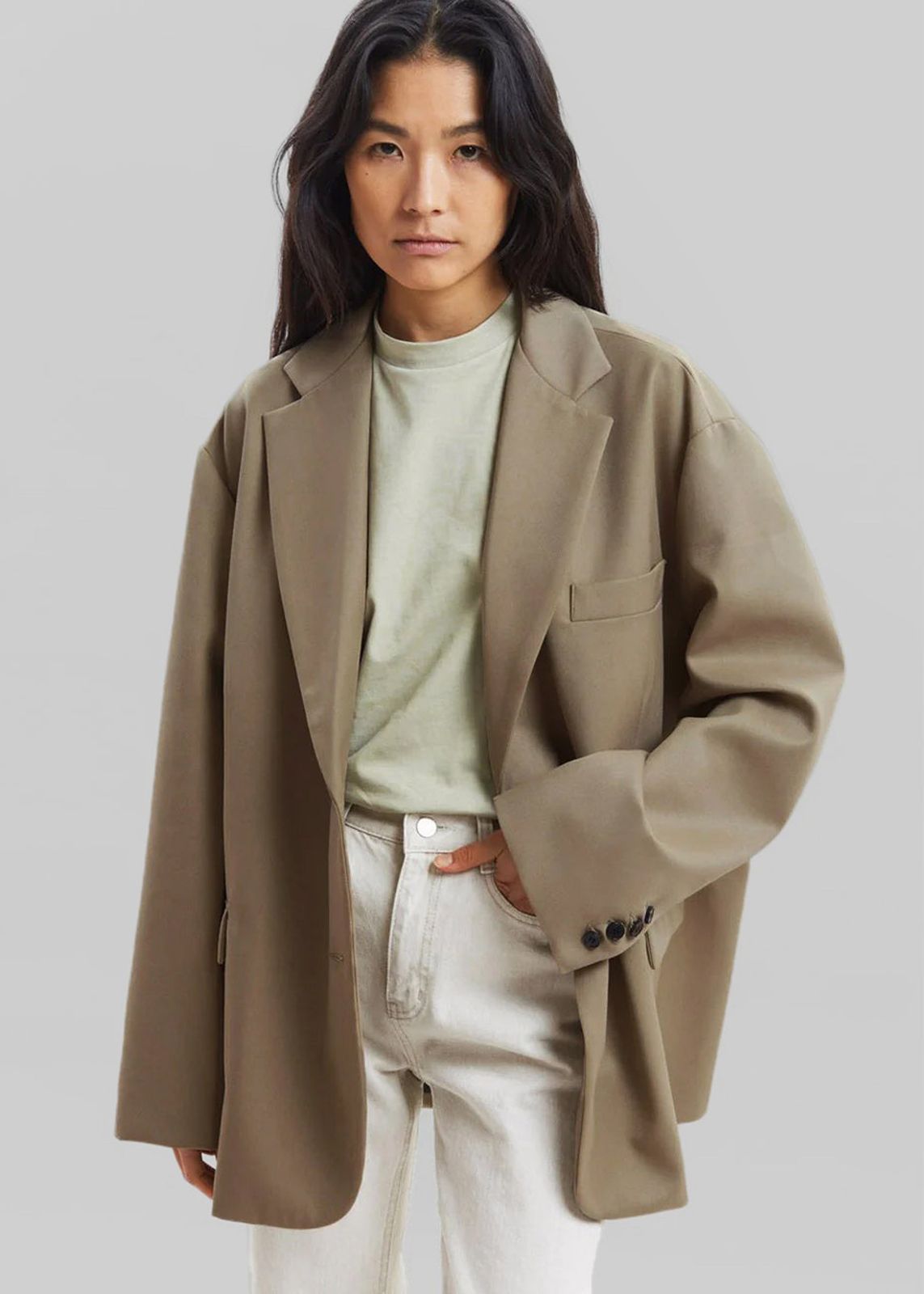 Frankie Oversized Boyfriend Blazer - Desert Taupe