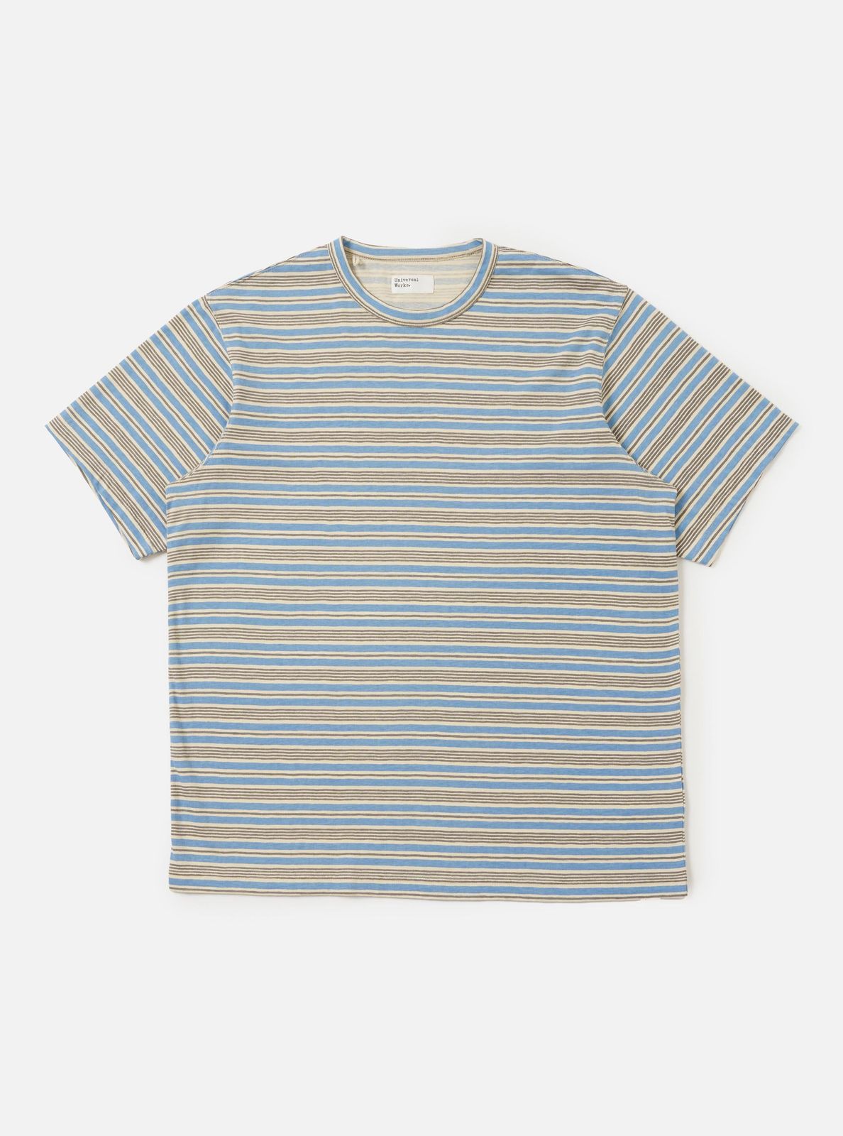 Pale Blue Os Stripe Jersey Core Tee