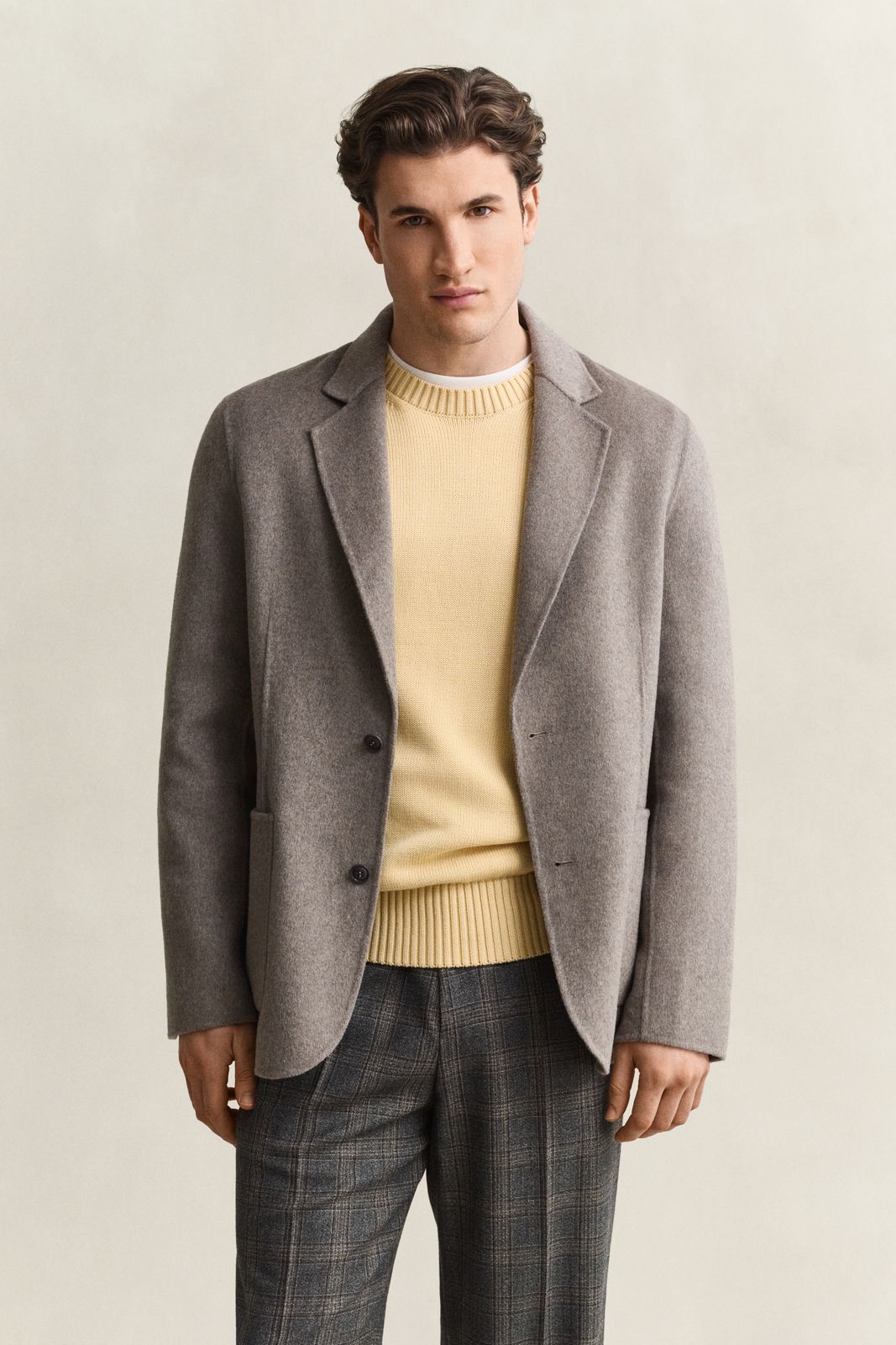 Handstitched Blazer - MIST TAUPE