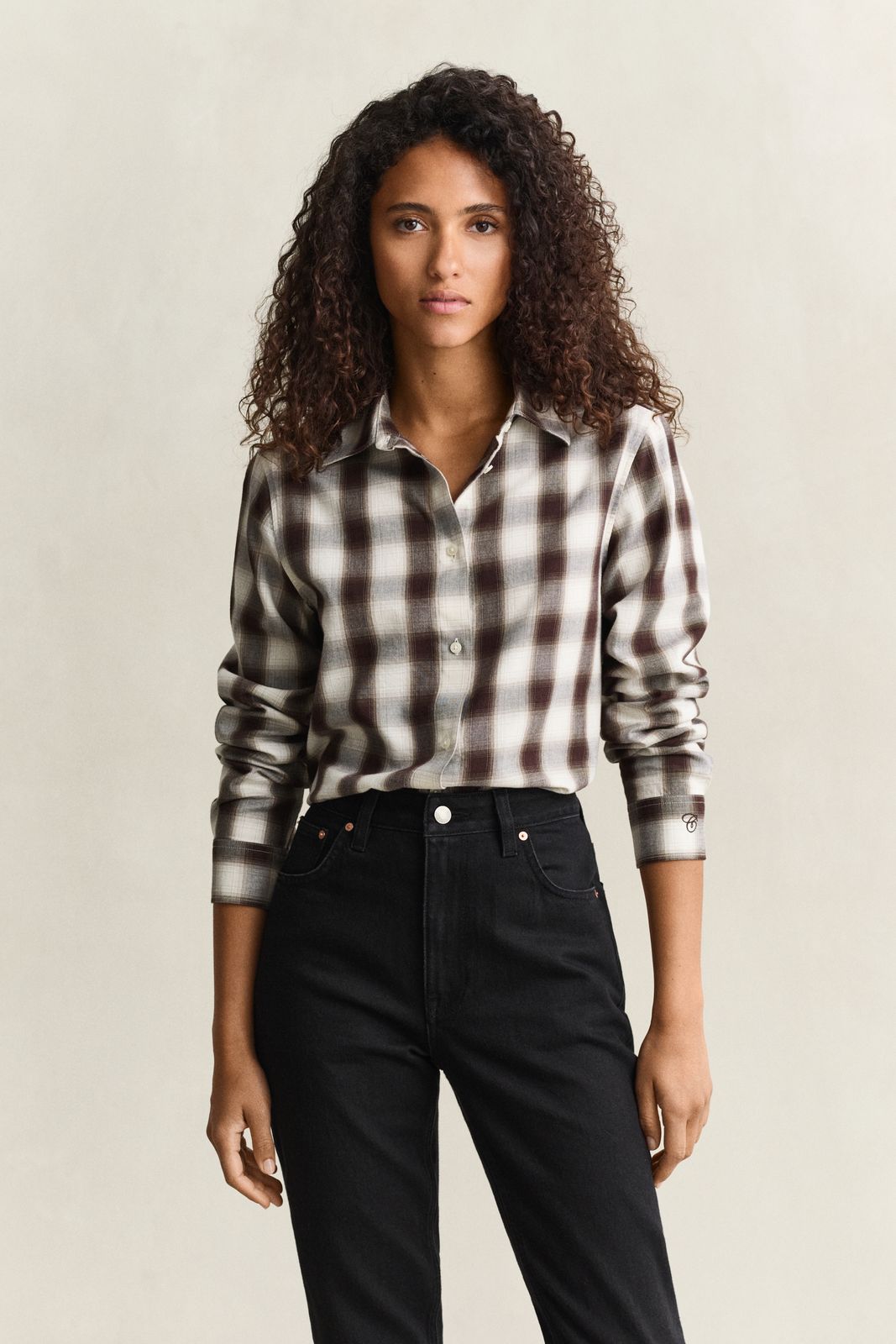 Regular Flannel Shirt - DEEP BROWN