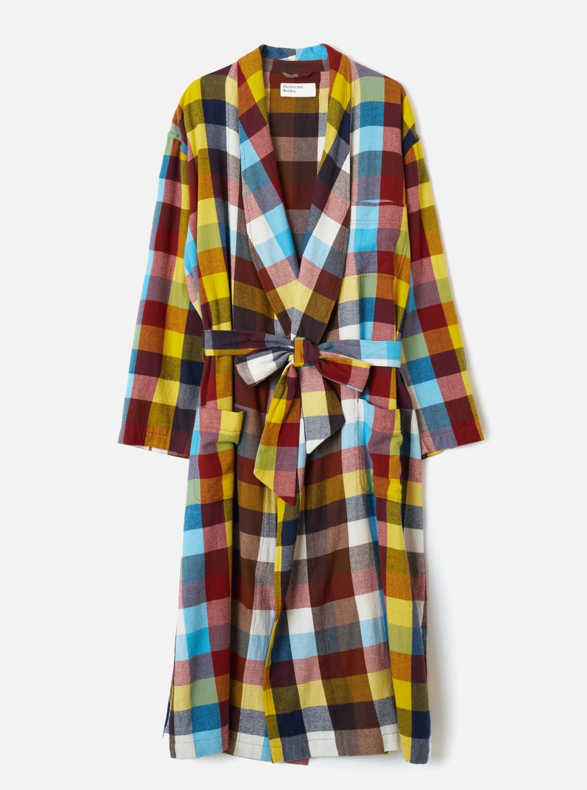 Multi Check Evans Check Long Dressing Gown