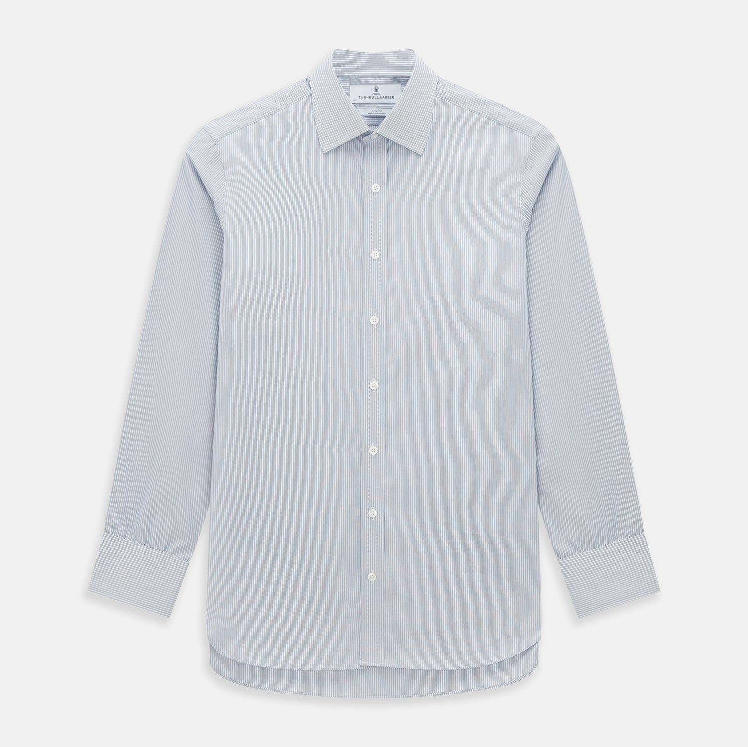 Blue And Brown Ticking Stripe Mayfair Shirt