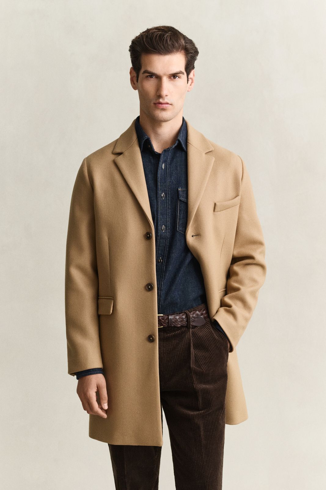Wool Coat - EVENING BLUE