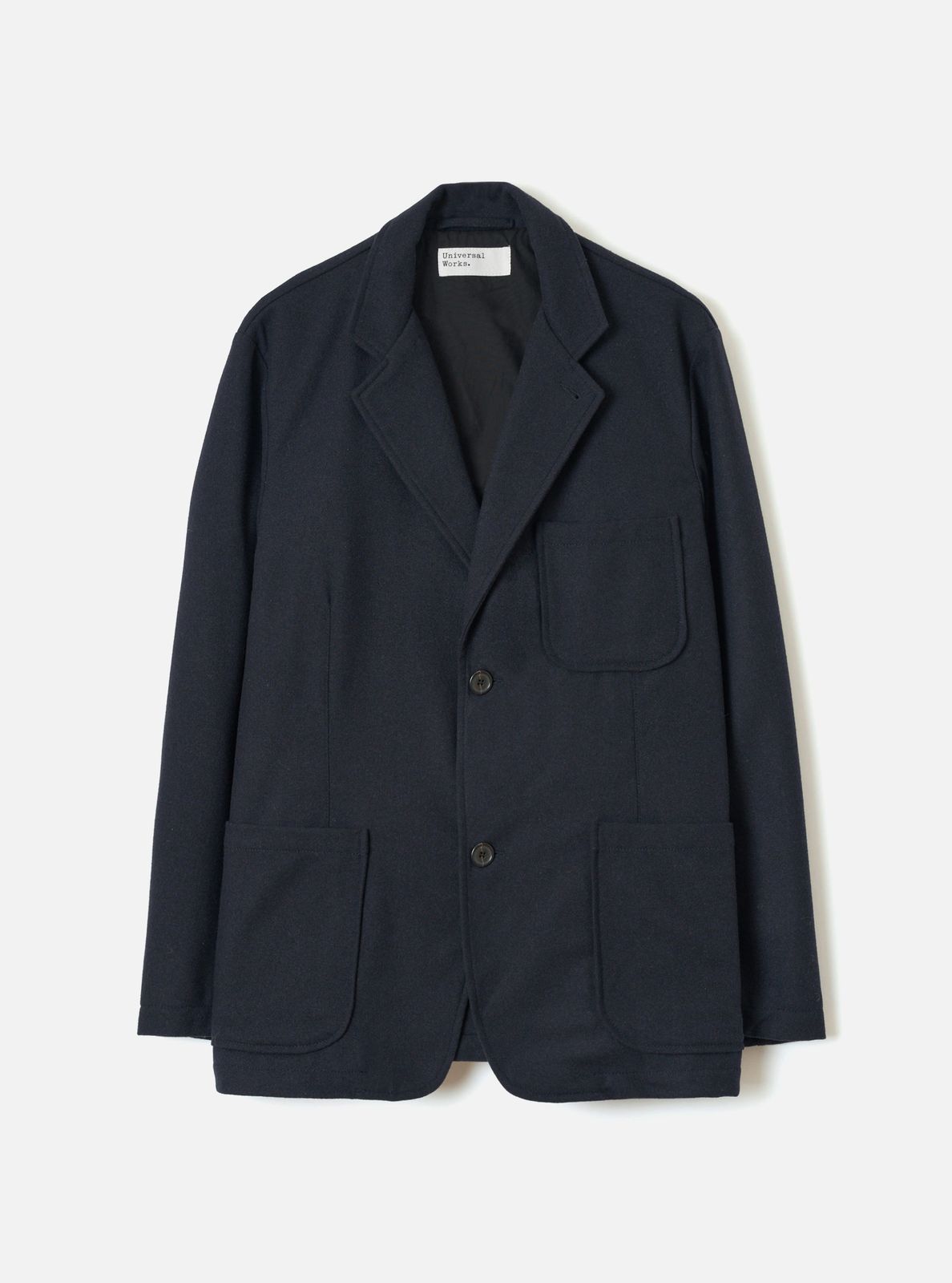 Dark Navy Dublin Wool Mix Two Button Jacket