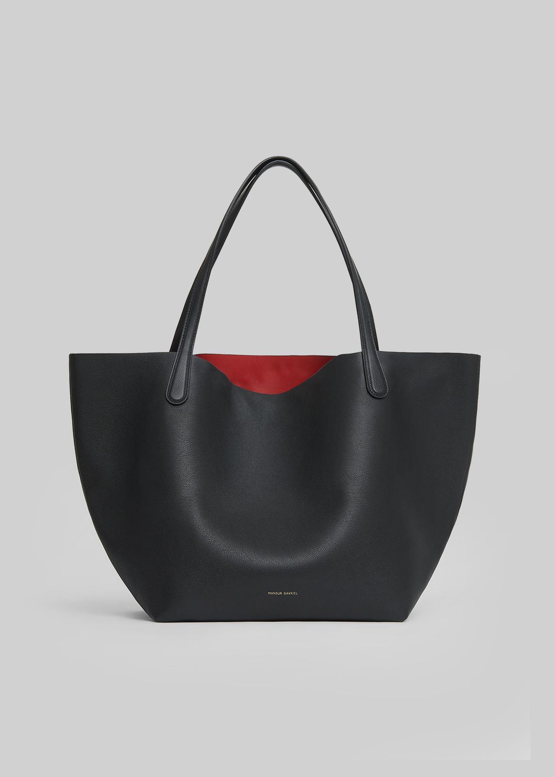 Mansur Gavriel Everyday Soft Tote - Black/Flamma