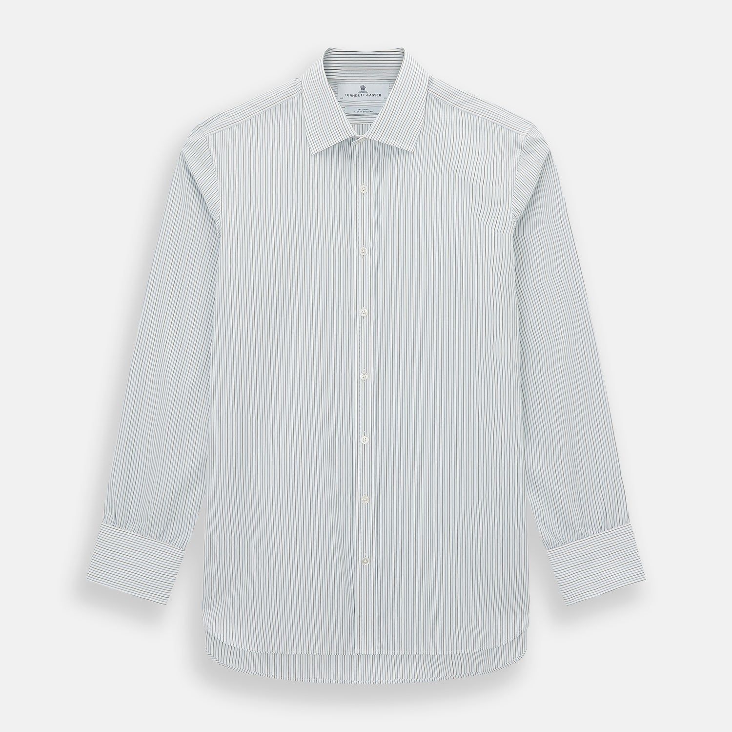 Navy And Brown Pinstripe Mayfair Shirt