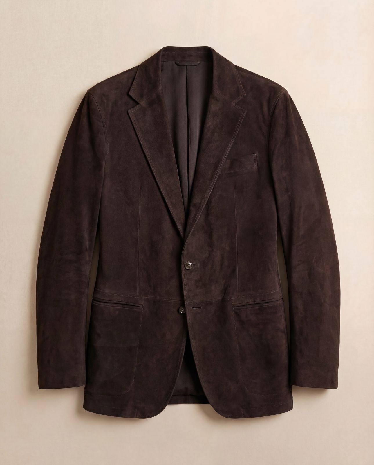 Suede Notch Lapel Jacket