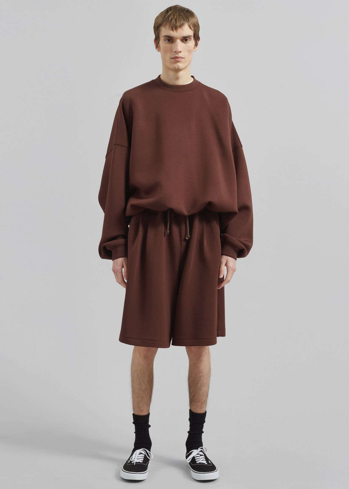 Tate Sweat Shorts - Brown