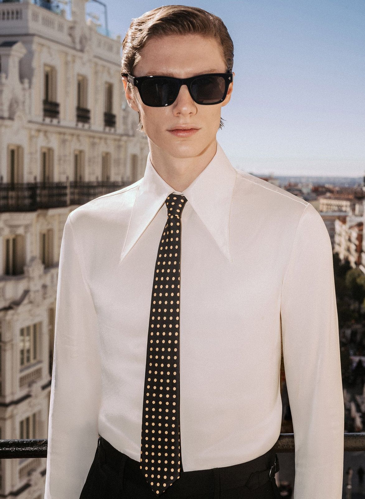 Pure Silk Black Polka Dot Tie