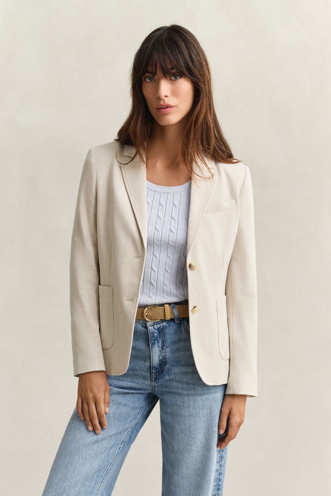 Piqué Blazer - EVENING BLUE