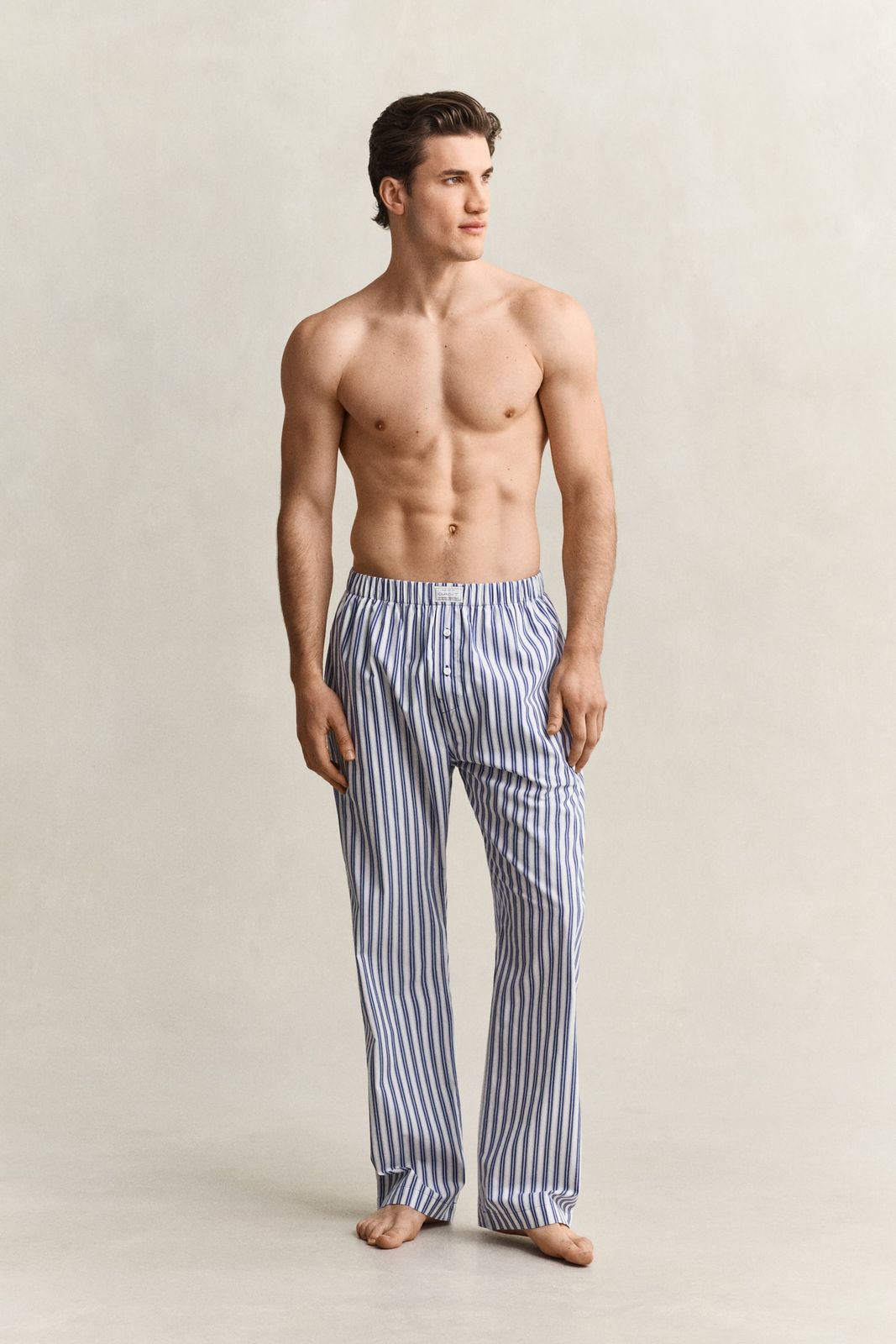 Striped Pajama Pants - COLLEGE BLUE