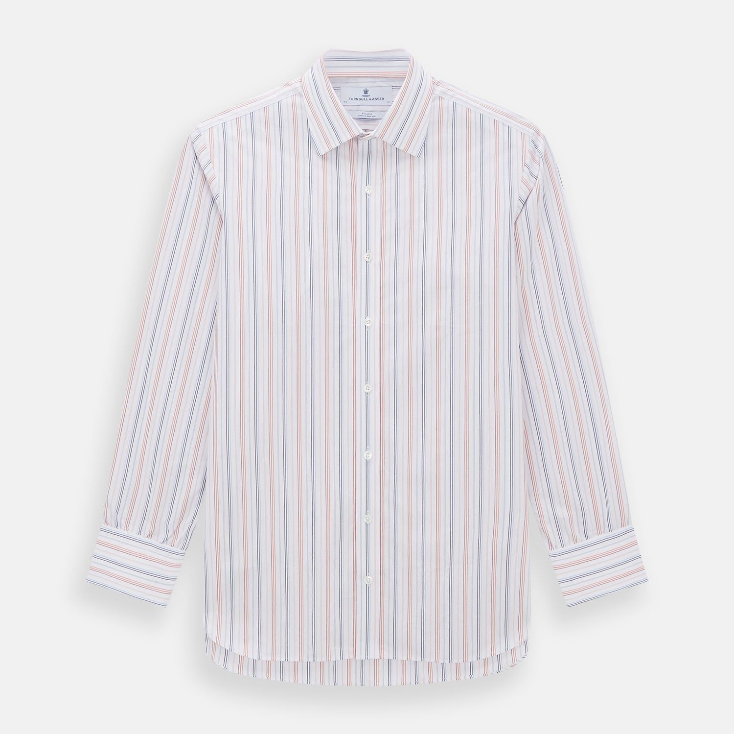 Orange And Blue Multi Stripe Mayfair Shirt