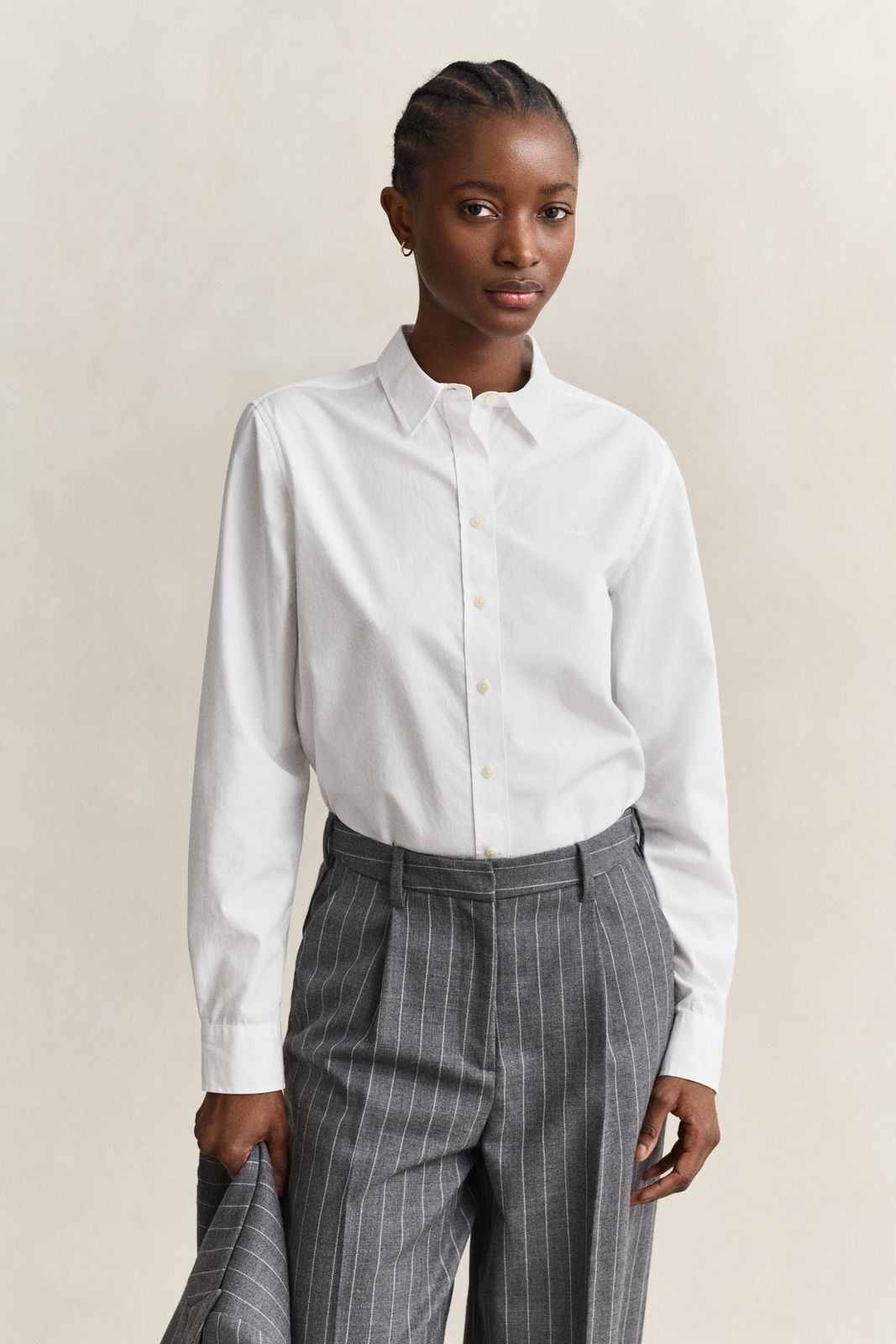 Classic Regular Poplin Shirt - WHITE