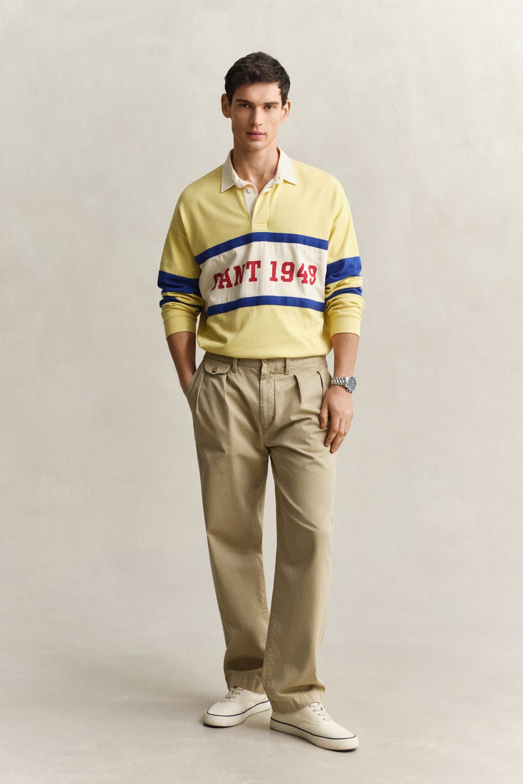 Cotton Twill Chinos - EVENING BLUE