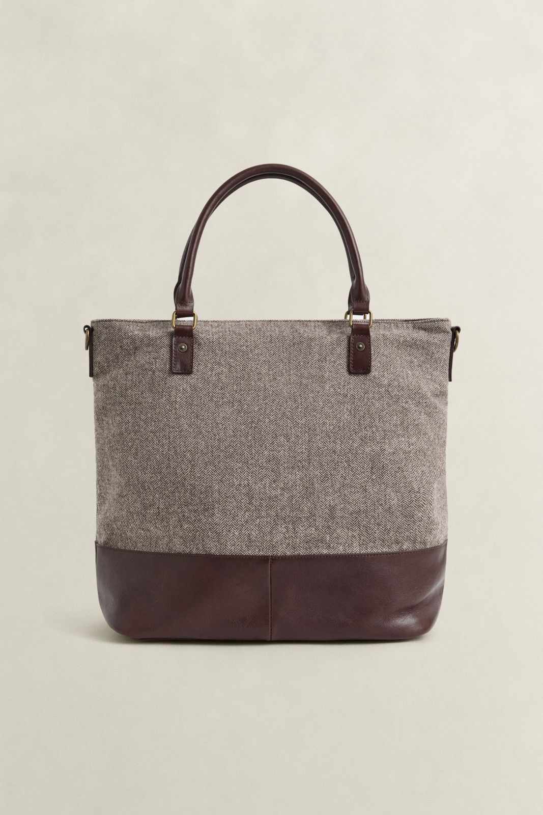 Wool Tote Bag - MIST TAUPE