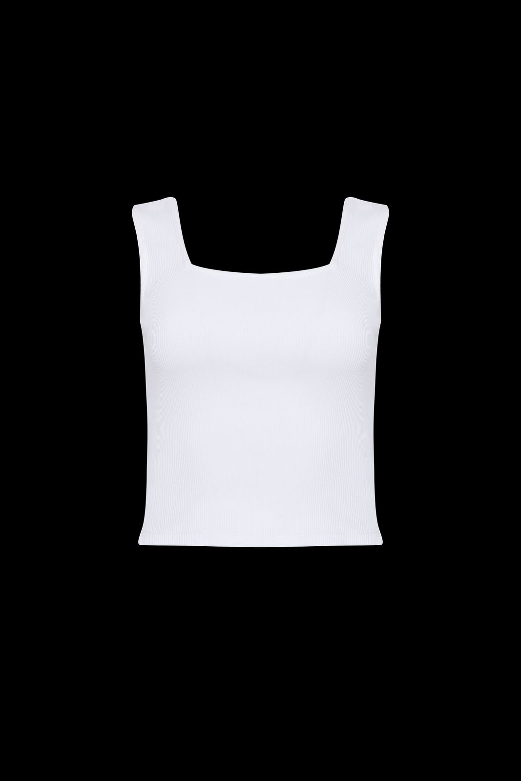 The Kōr Ribbed Knit Organic Cotton Sleeveless Top in White