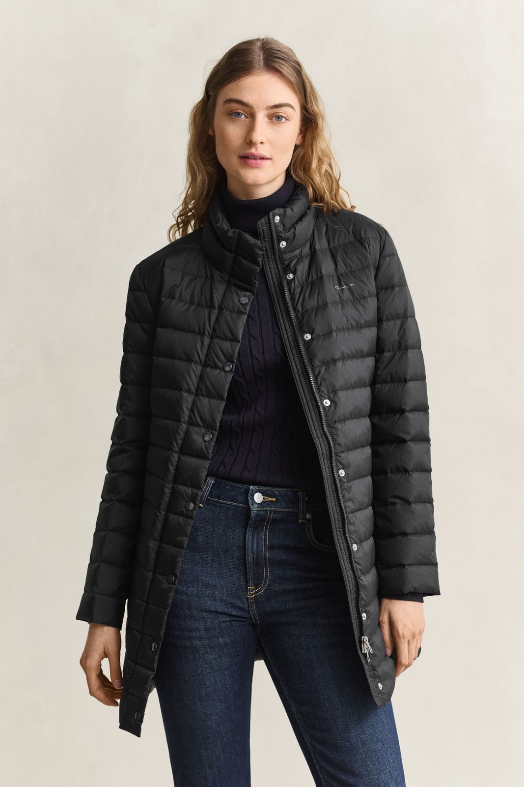 Light Down Coat - EVENING BLUE