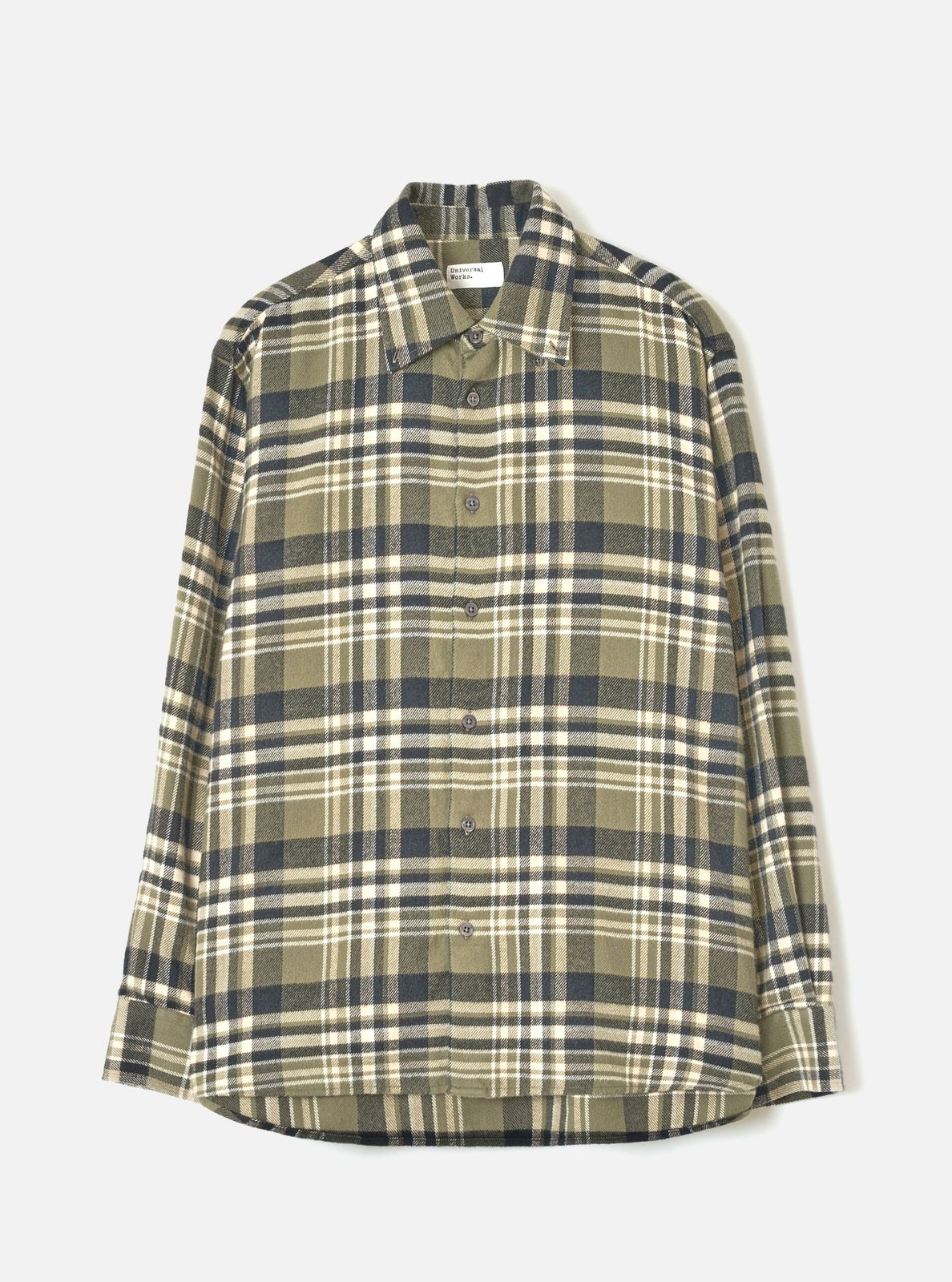 Olive Jazz Check Standard Shirt