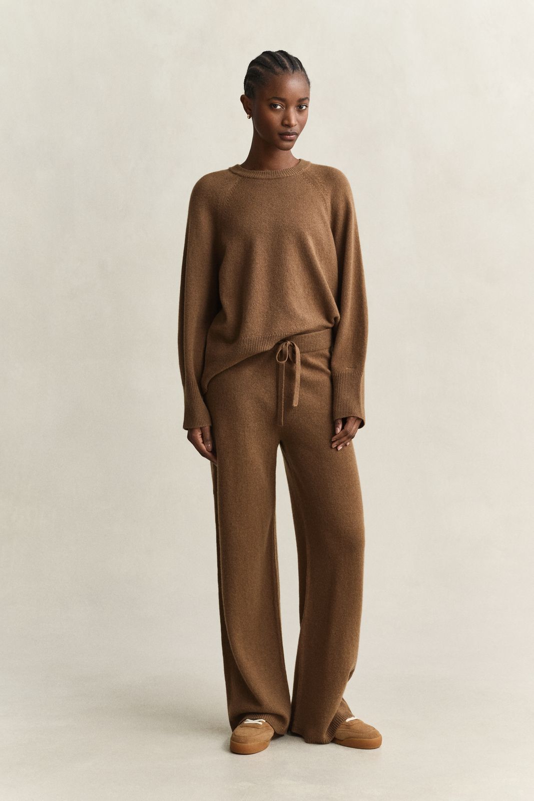 Wool Cashmere Blend Pants - EVENING BLUE