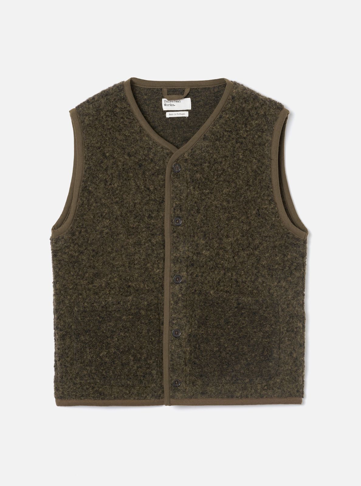 Brown Bouclet Fleece Lancaster Gilet