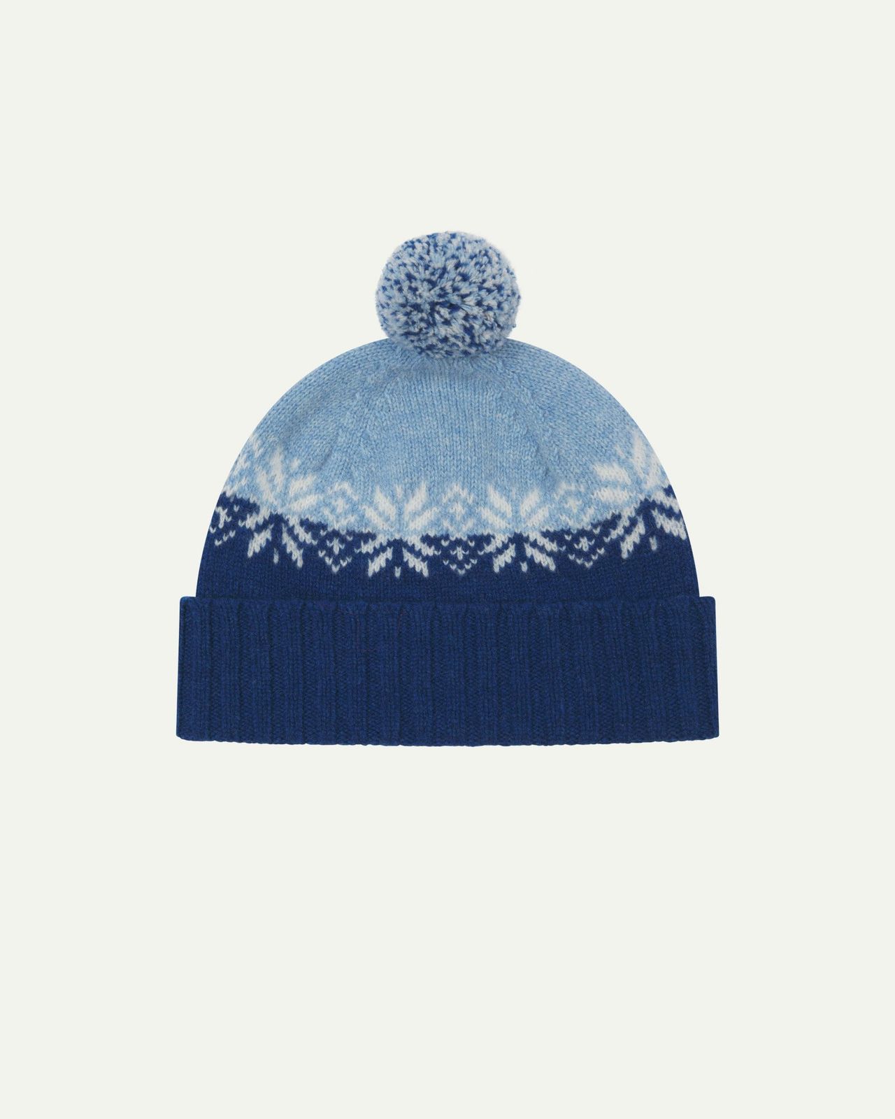 4012 Lambswool Fair Isle Hat - Ultra Blue