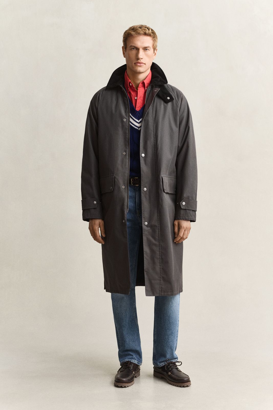 Waxed Barn Coat - DUSKY ANTHRACITE