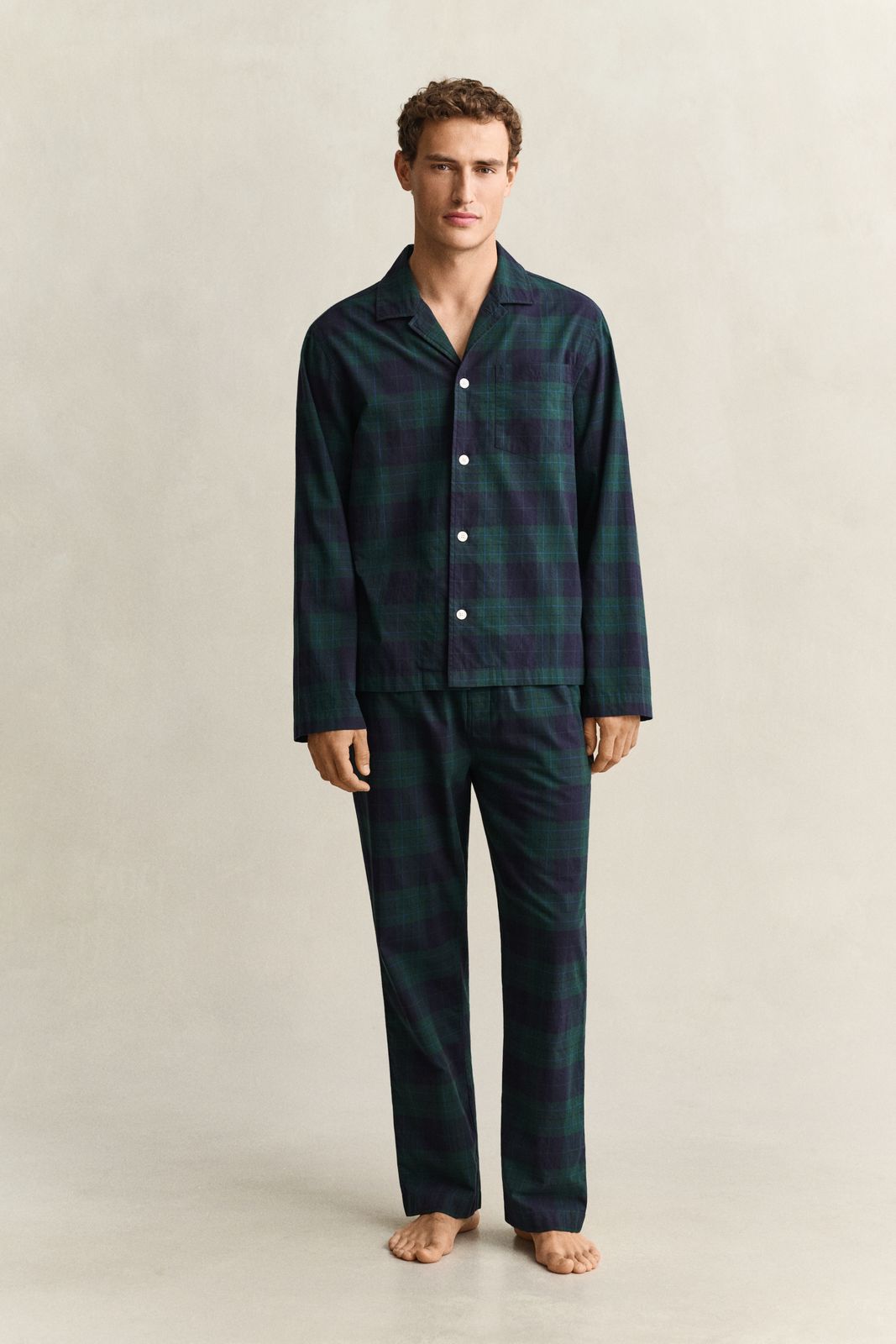 Checked Pajama Set Gift Box - TARTAN GREEN