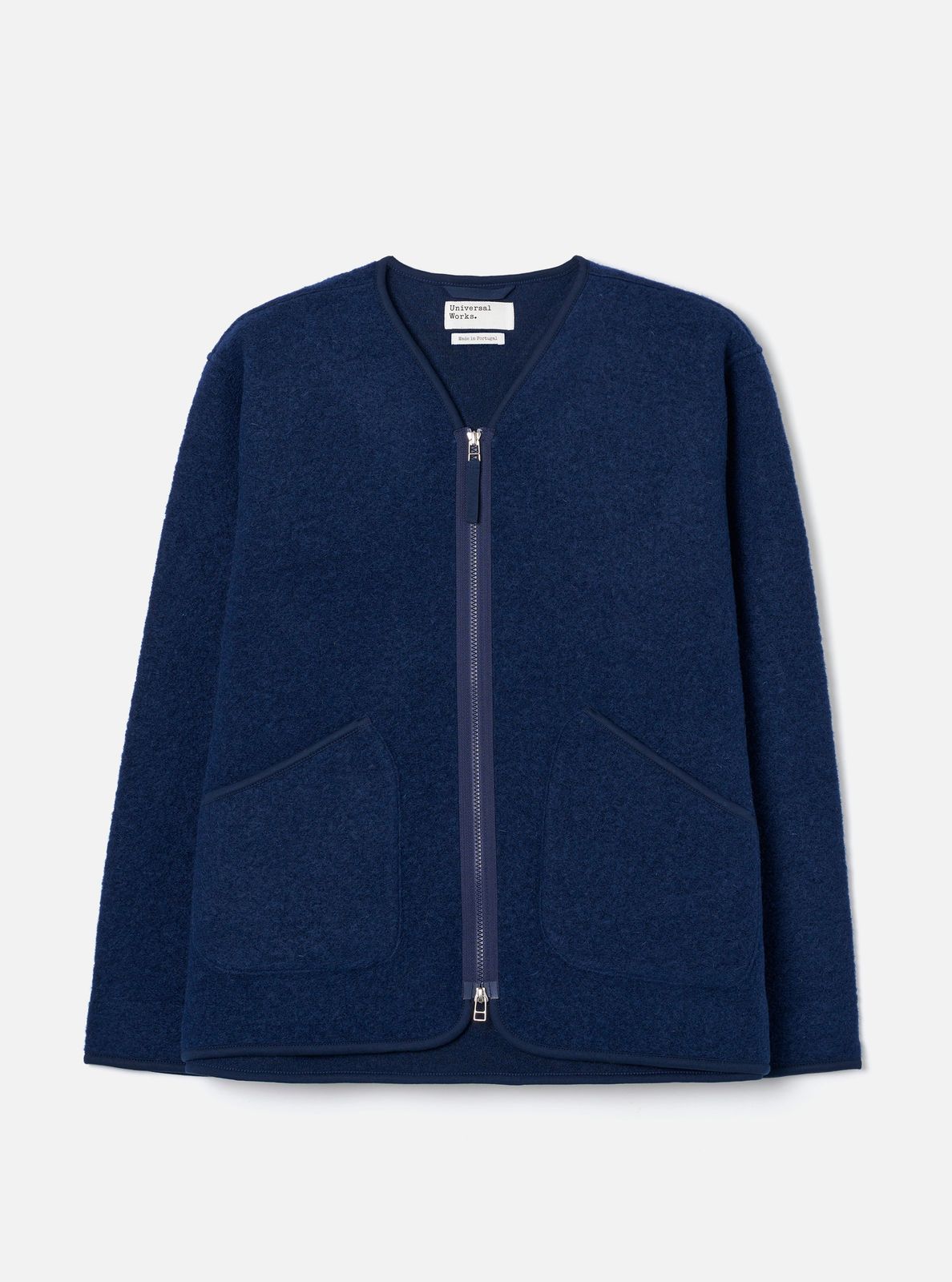 Indigo Wool Fleece Zip Liner Jacket