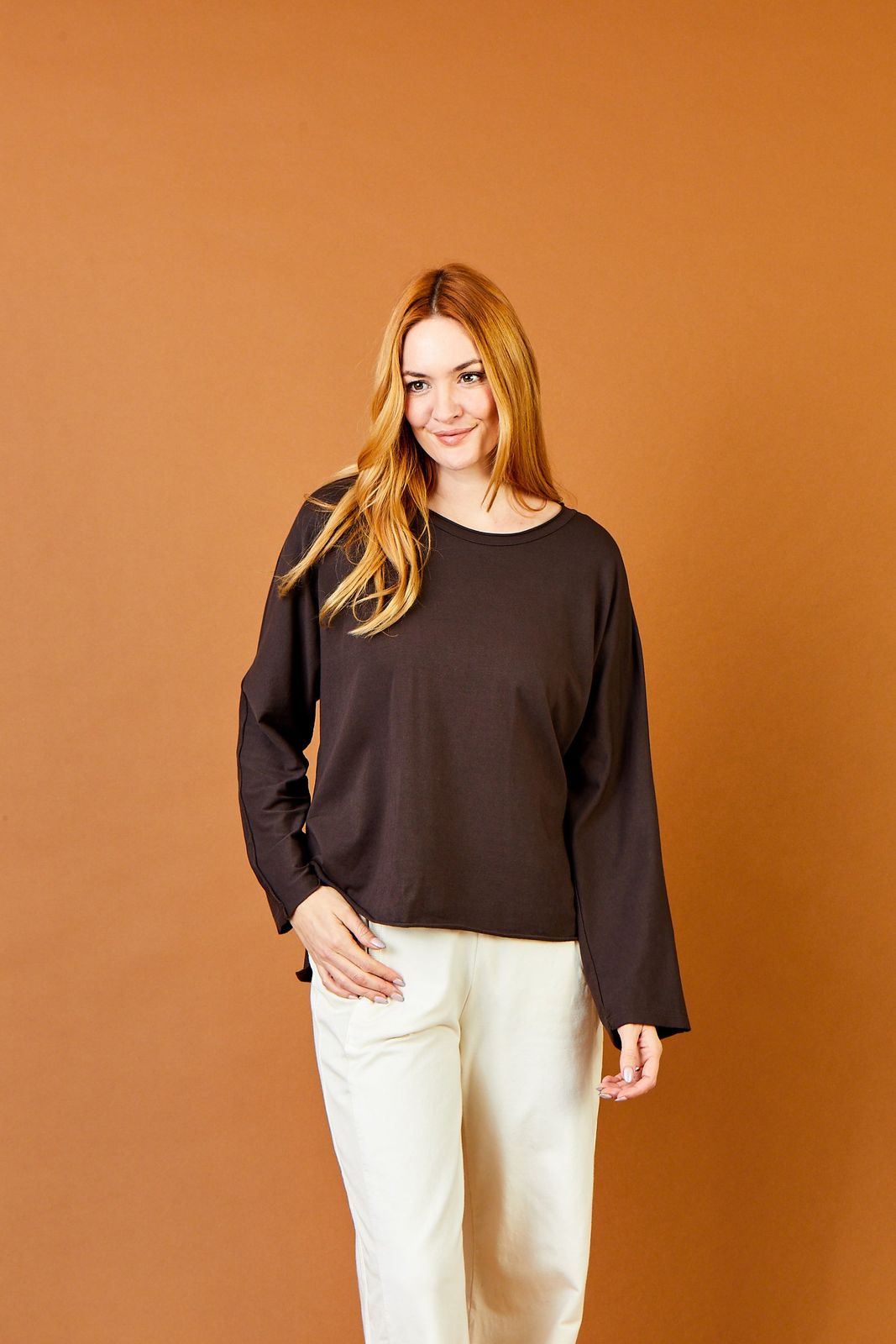 Winsley Hi Lo Relaxed Fit Jersey Top