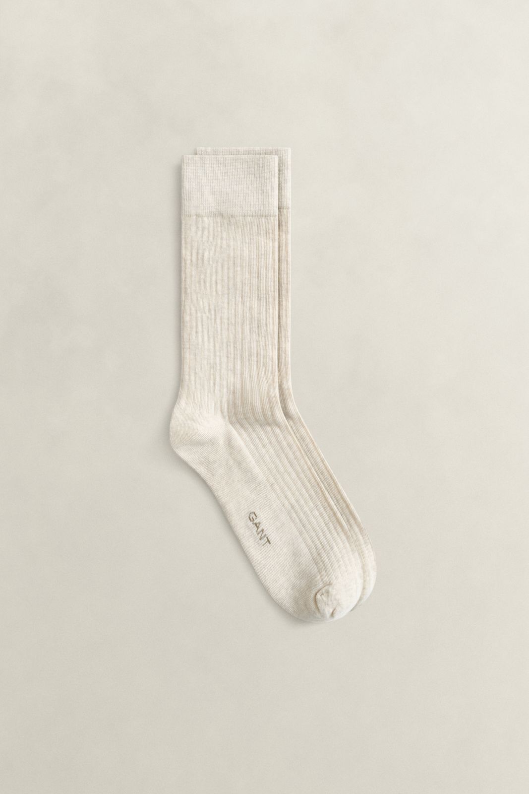 Ribbed Socks - CREAM MELANGE
