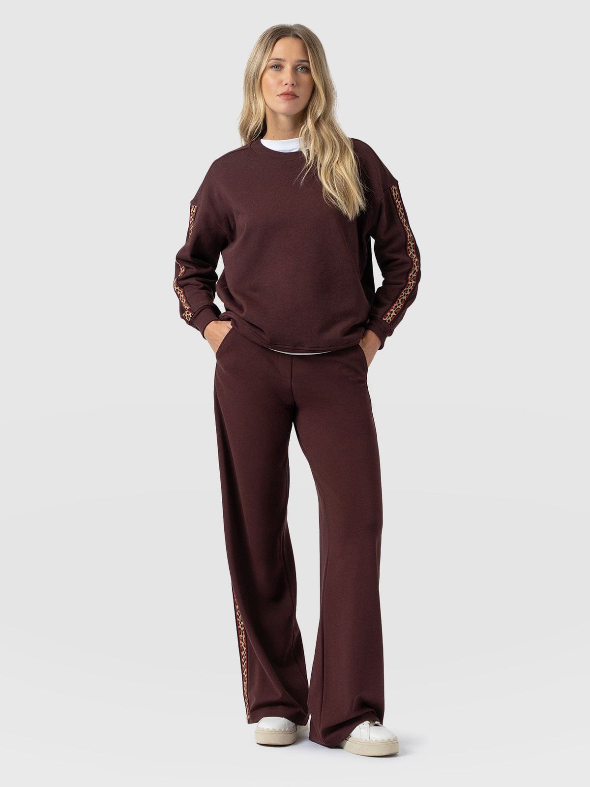 Hoxton Wide Leg Pant - Maroon