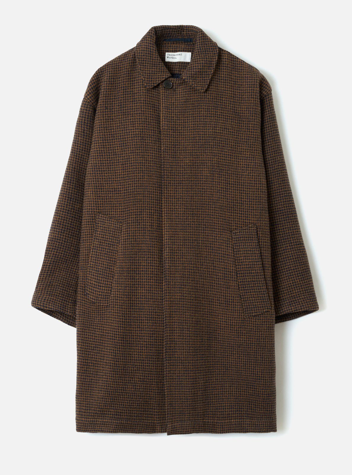 Navy/brown Wool Tweed Mix Stan Coat